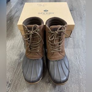 Like New Mens Sperry Avenue Brown Wool Duck Boot Sz 9